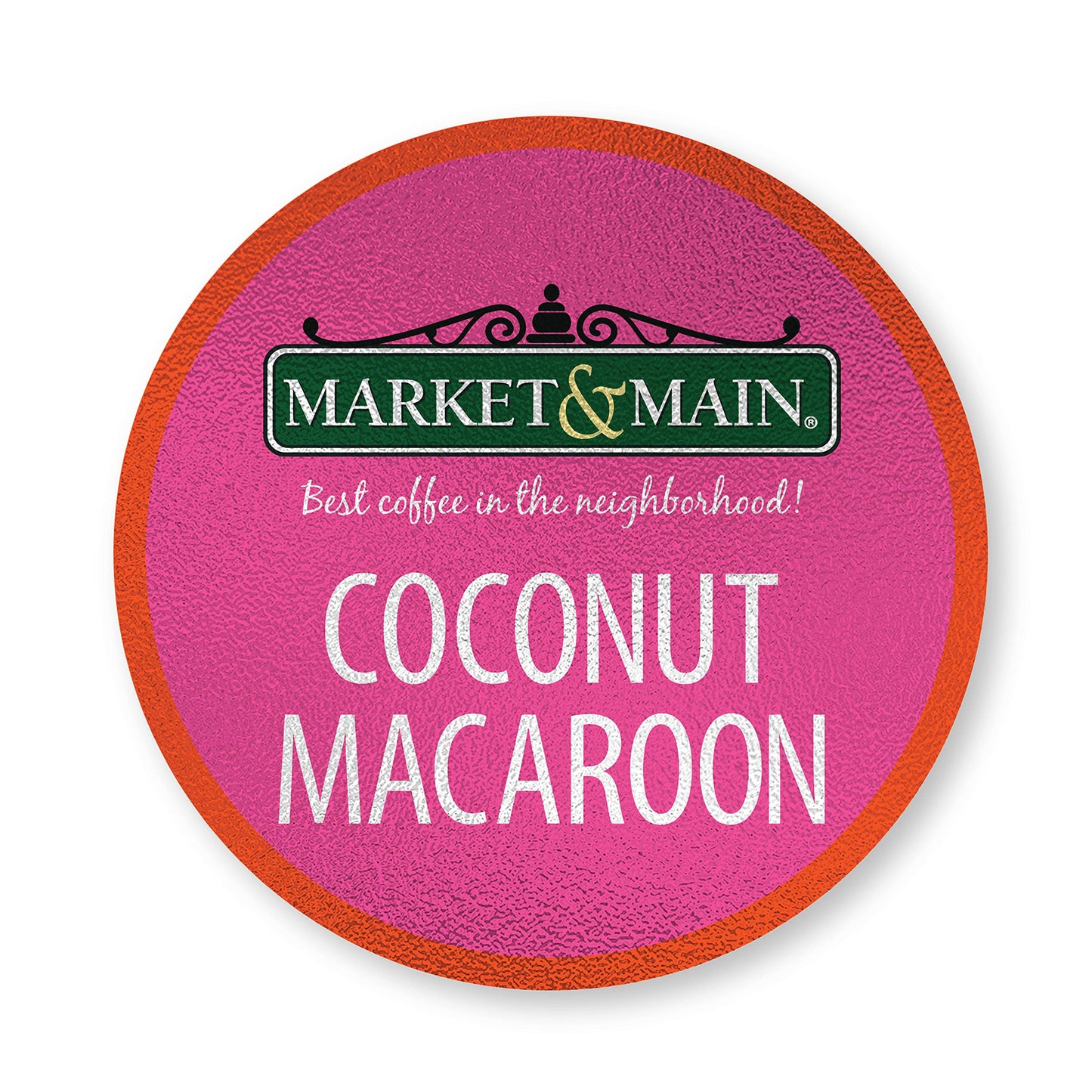 Market & Main OneCup Coconut Macaroon Coffee Pods, Compatible with Keurig, 12 Count, Brown