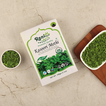 Rani Organic Fenugreek Leaves Dried (Kasoori Methi) 3.5Oz (100G) ~ All Natural | Vegan | Gluten Friendly | Non-Gmo | Indian Orig