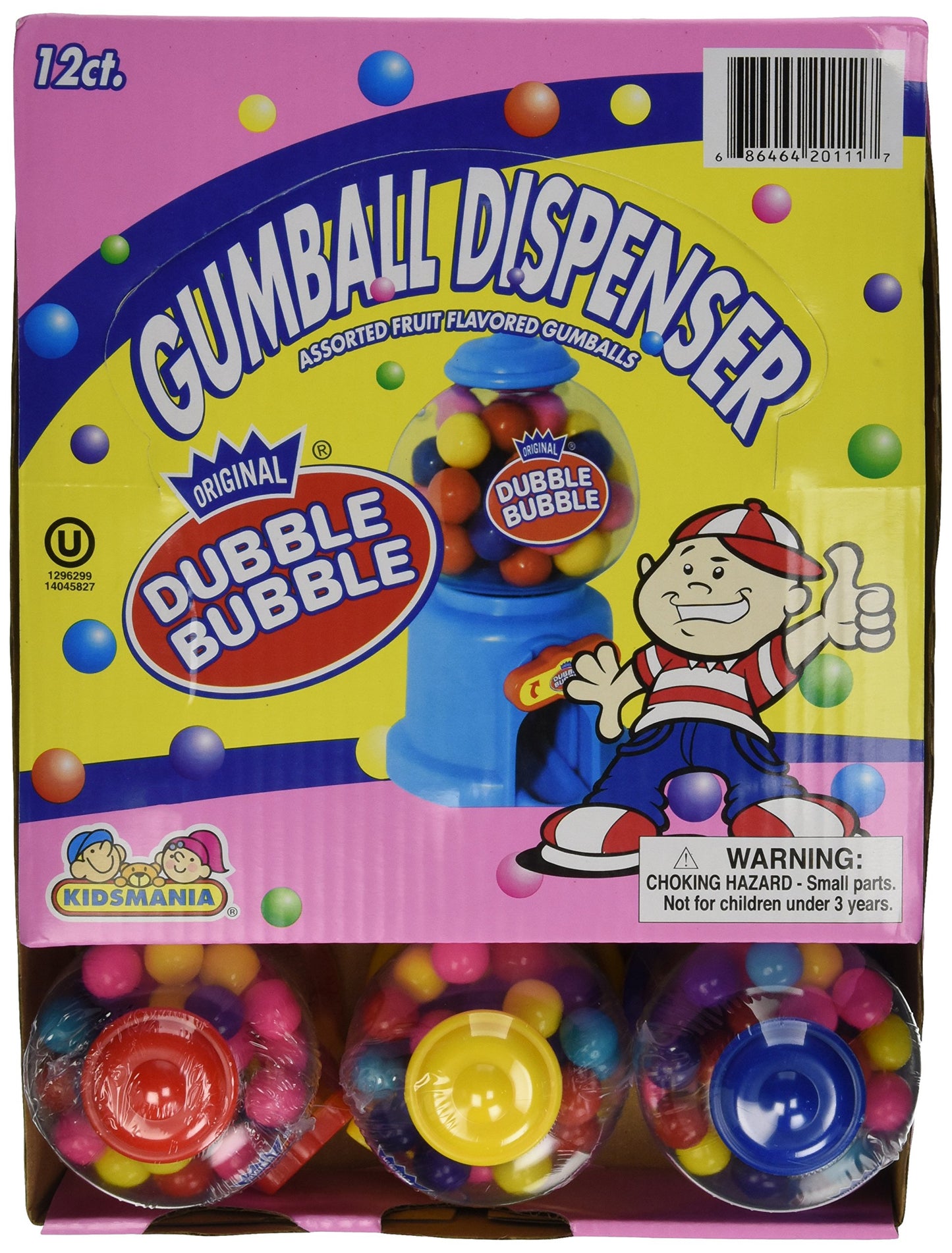 Dubble Bubble Mini Dispenser 12 Pack-1.41 Oz. (40G)