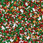 Fancy Sprinkles Limited Edition Holiday All Wrapped Up Red and Green Crunchy Sprinkles (Fancys signature inclusion)  Christmas Tree Shapes  White Stars  Nonpareils  Gingerbread Men and Stocking Shapes (0.5c)