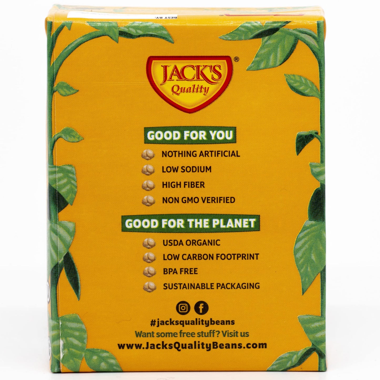Jacks Organic Chickpeas Garbanzo Beans 13.4 oz. | Packed with Protein and Fiber, Heart Healthy, Low Sodium & Non GMO | (8-PACK)