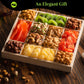 Nut Cravings Gourmet Collection - Happy Birthday Treats, Dried Fruit & Mixed Nuts Gift Basket With Bday Ribbon In Reusable Woode