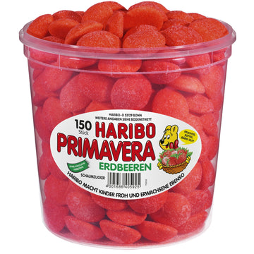 Haribo Primavera Erdbeeren ( Haribo Primavera Strawberries ) , 1 Pack (1 X 1,05 Kg Dose)