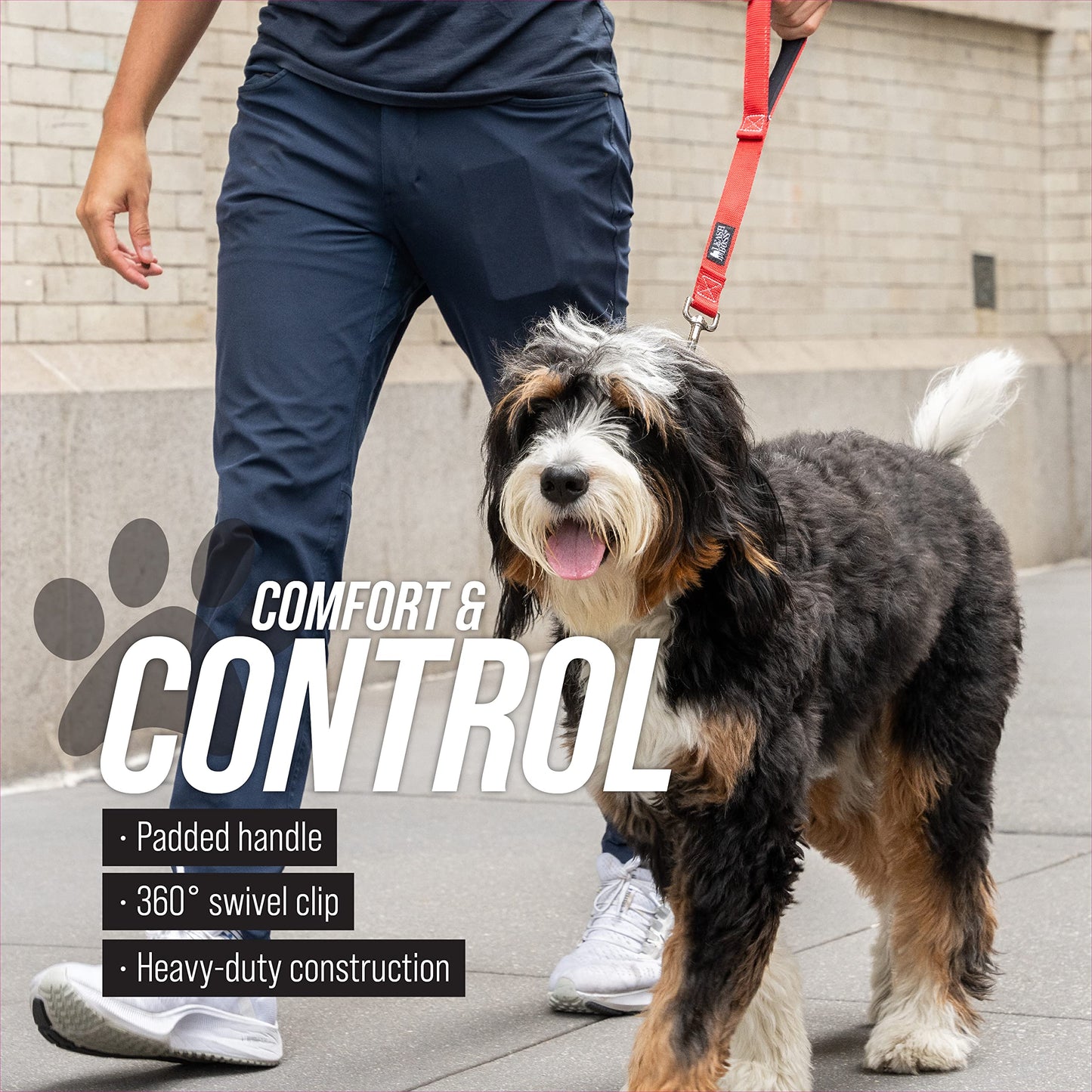 Leashboss Short Dog Leash For Dog Training  Padded Traffic Handle Short Leash For Dog Training, Total Comfort When Dog Walking
