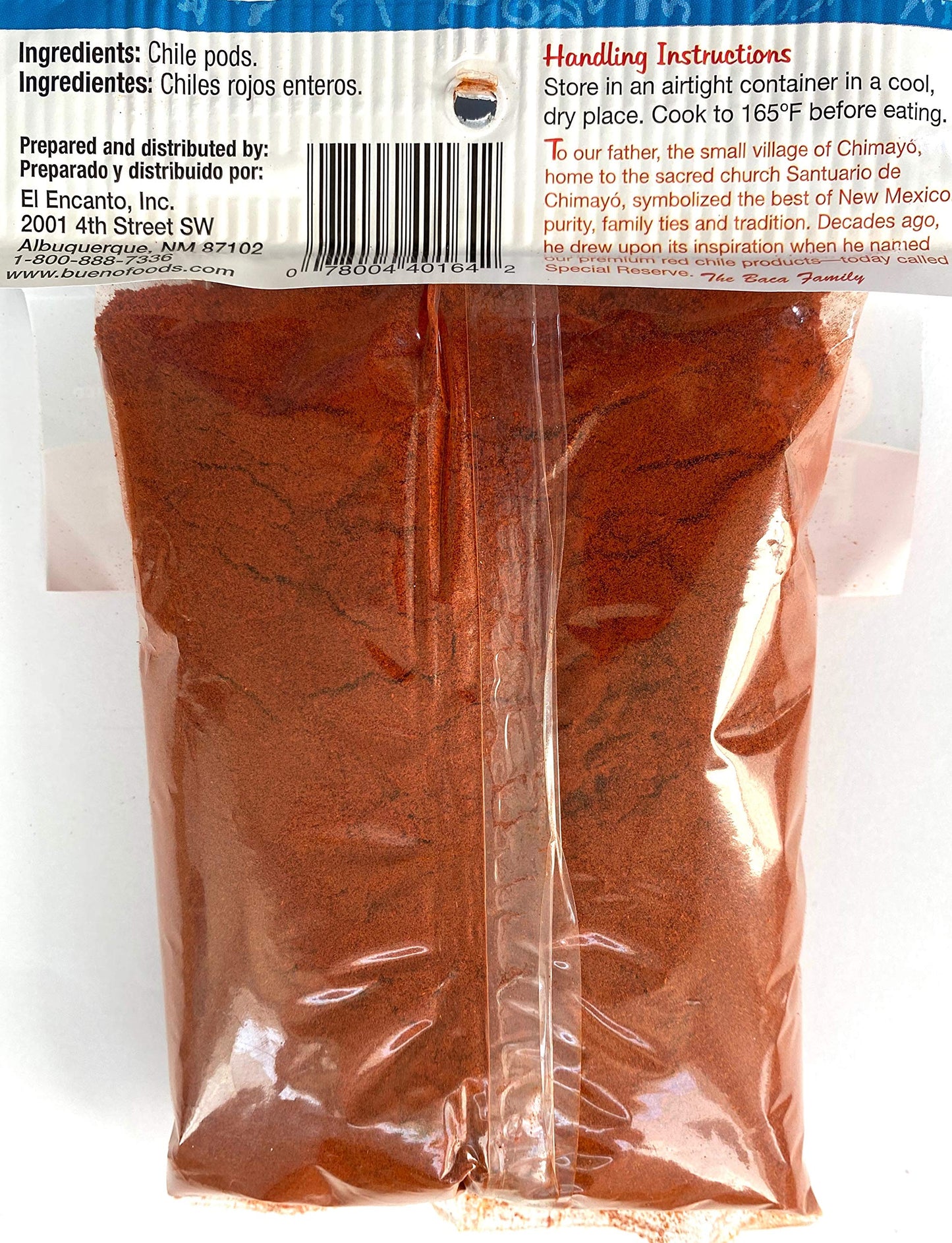 BUENO Medium Hot Red Chile Powder - Special Reserve Chimayo Chile Powder - Made from New Mexico Dried Red Chile Peppers - 12 Oun