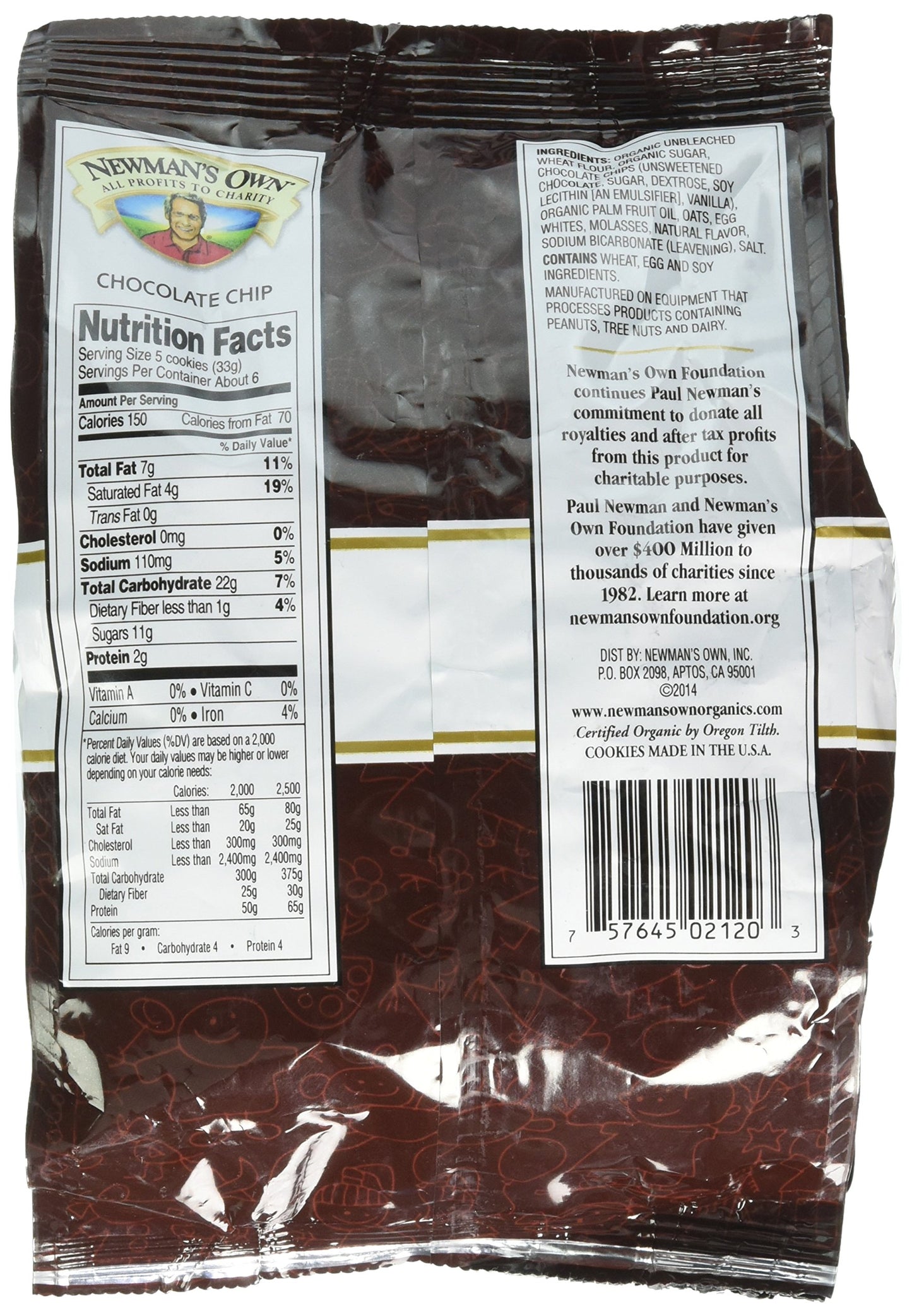 NEWMANS OWN ORGANIC COOKIE CHOC CHIP FM RECIP