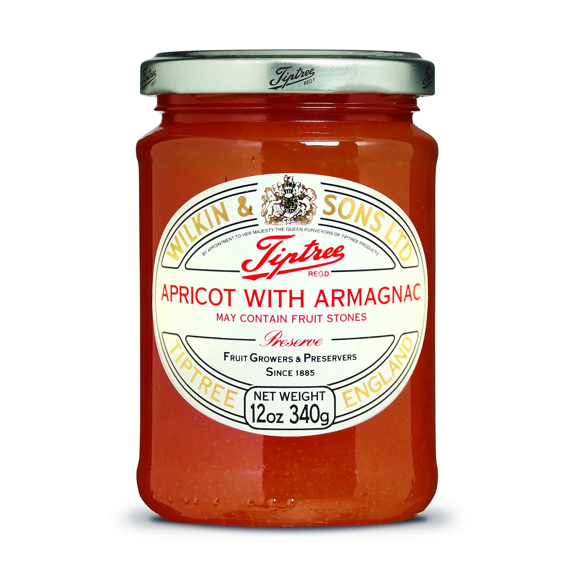 Tiptree Apricot & Armagnac Preserve - 12 Ounce Jars, Pack of 6