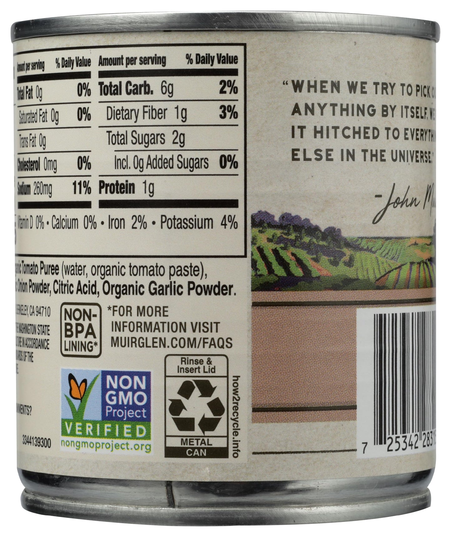 MUIR GLEN Organic Tomato Sauce, 8 OZ