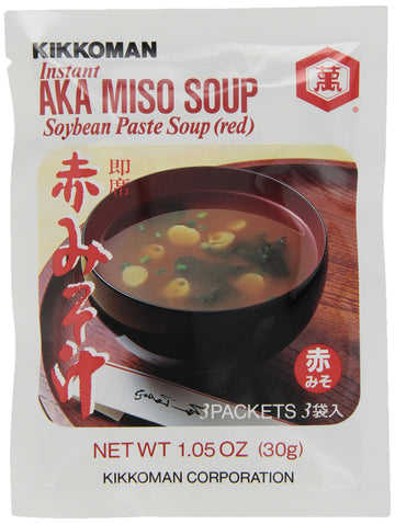 Kikkoman Miso Soup Aka Instant, 1.05-Ounce Units (Pack Of 12)