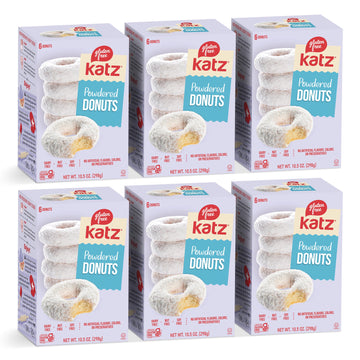 Katz Gluten Free Powdered Donuts | Dairy Free, Nut Free, Soy Free, Gluten Free | Kosher (6 Packs of 6 Donuts, 10.5 Ounce Each)