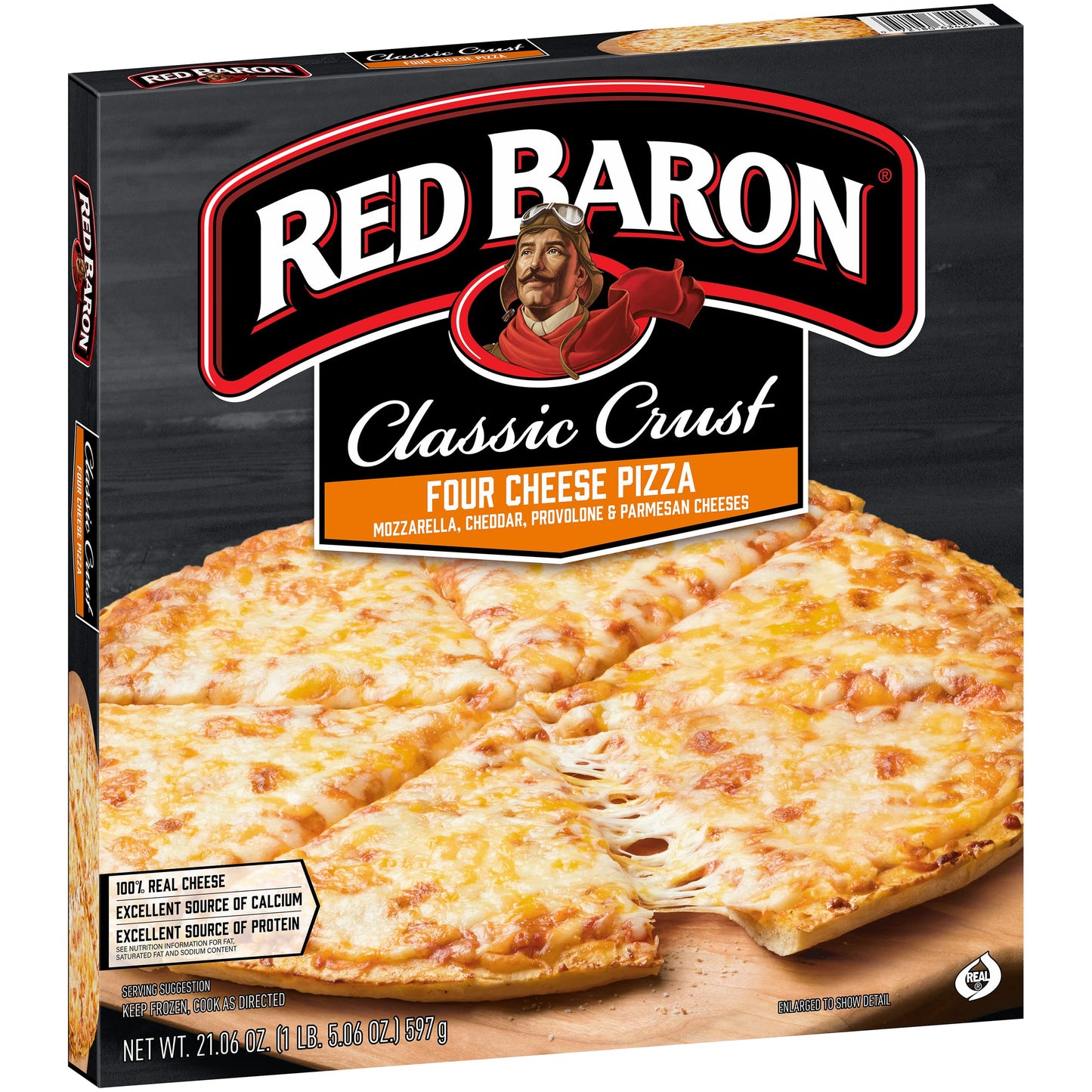 Red Baron Four Cheese Classic Crust Frozen Pizza, 21.06 Oz