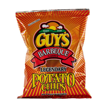 Guys Bbq Potato Chips - Healthy & Salty Snacks W/A Unique Blend Of Spices - Natural Potato Snack Chips -Tasty Snack Pack Chips -