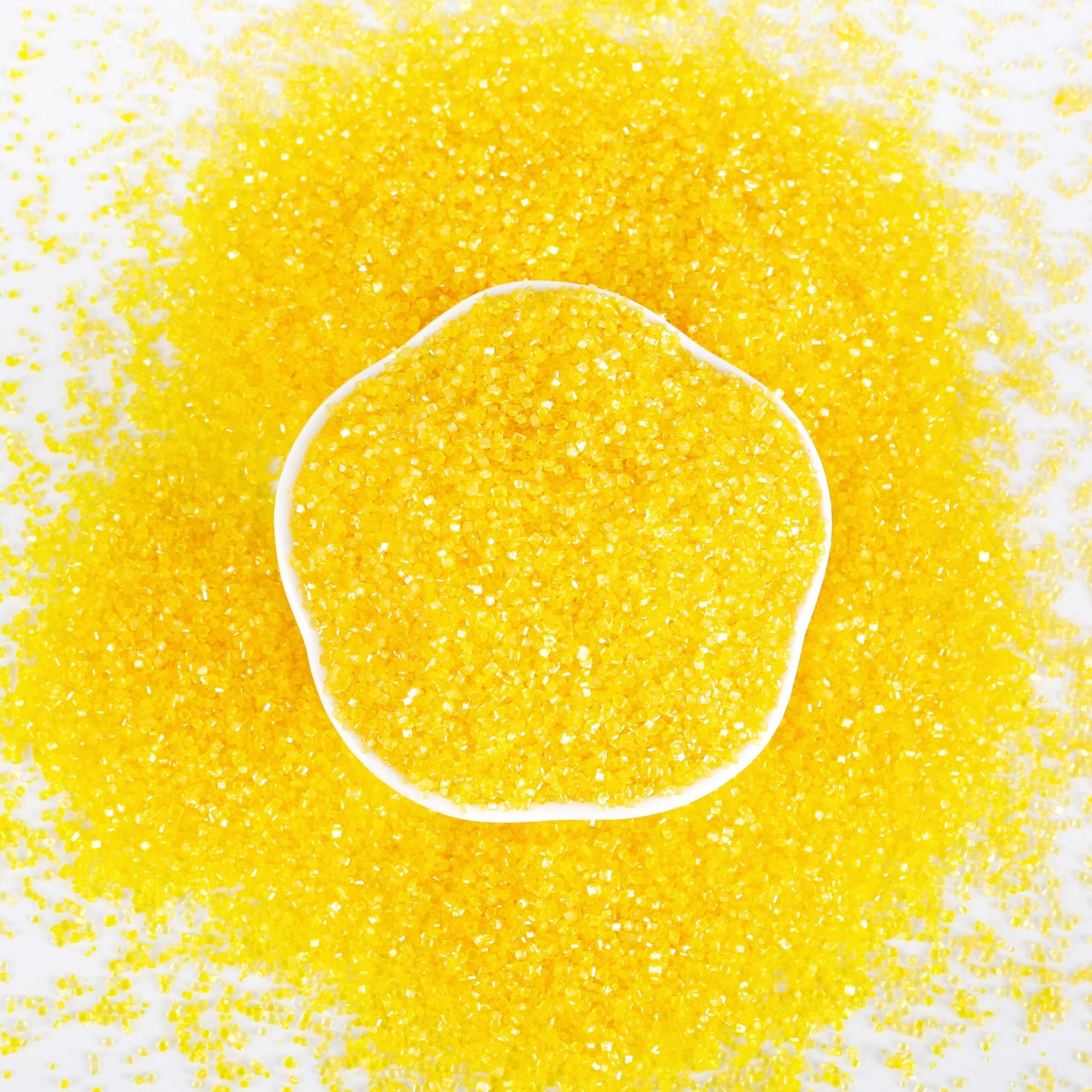 Kasvan Yellow Sanding Sugar Sprinkles - Edible Sugar Crystals, Baking Cake Decorations, Ice Cream Toppings Cupcake Decorating, W