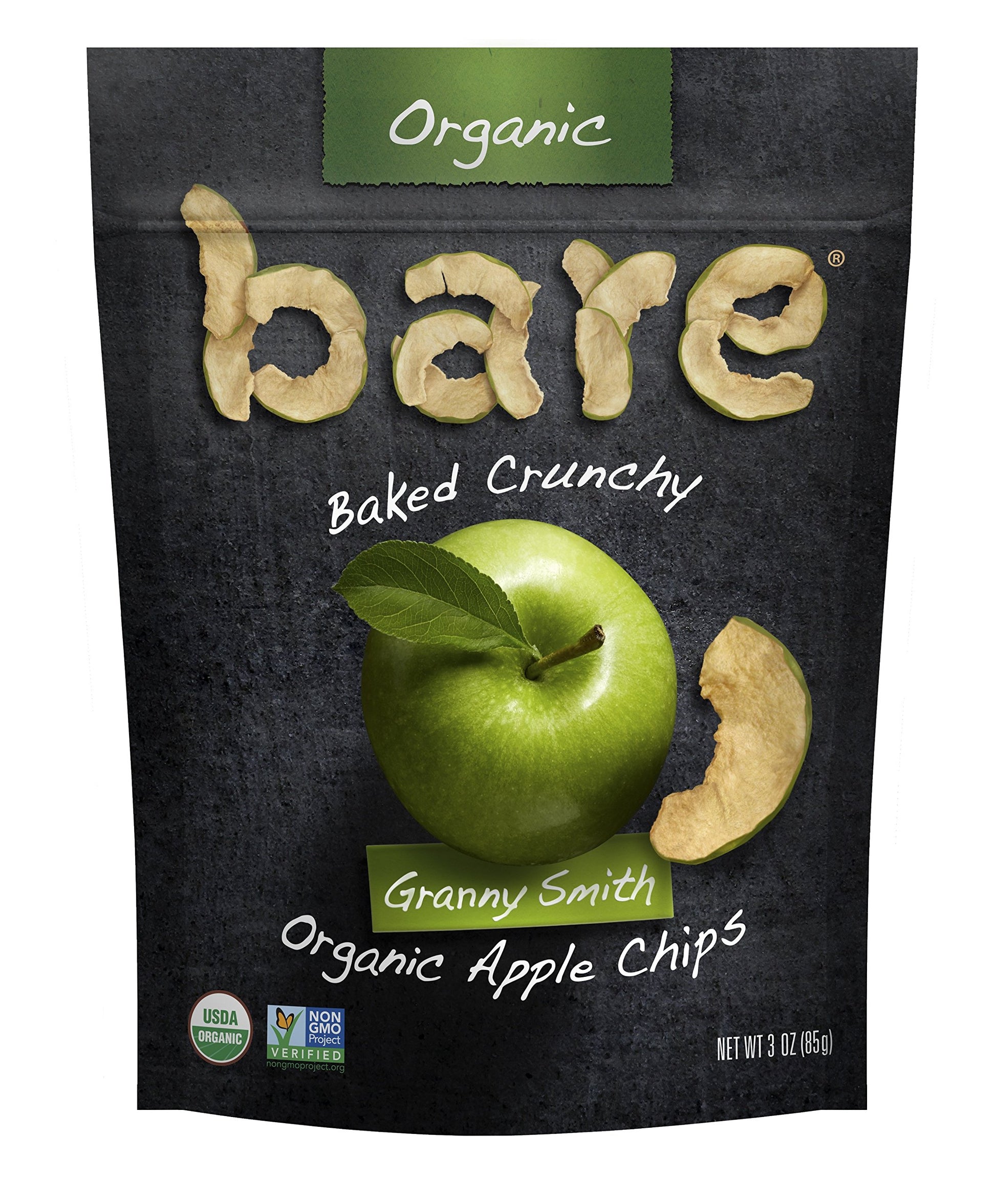 Bare Organic Apple Chips, Granny Smith, Gluten Free + Baked, Multi Serve Bag - 3 Oz (6 Count)