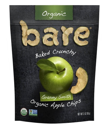 Bare Organic Apple Chips, Granny Smith, Gluten Free + Baked, Multi Serve Bag - 3 Oz (6 Count)