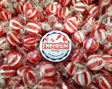 Striped Cinnamon Discs - 4 lbs of Fresh Delicious Individually Wrapped Red and White Hard Candy Buttons