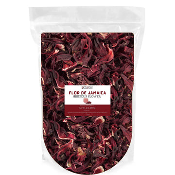 Zavbe Hibiscus Tea 2Lbs Dried Hibiscus Flower Perfect For Hibiscus Tea Loose Leaf, Flor De Jamaica, Cut And Sifted Packaged In R