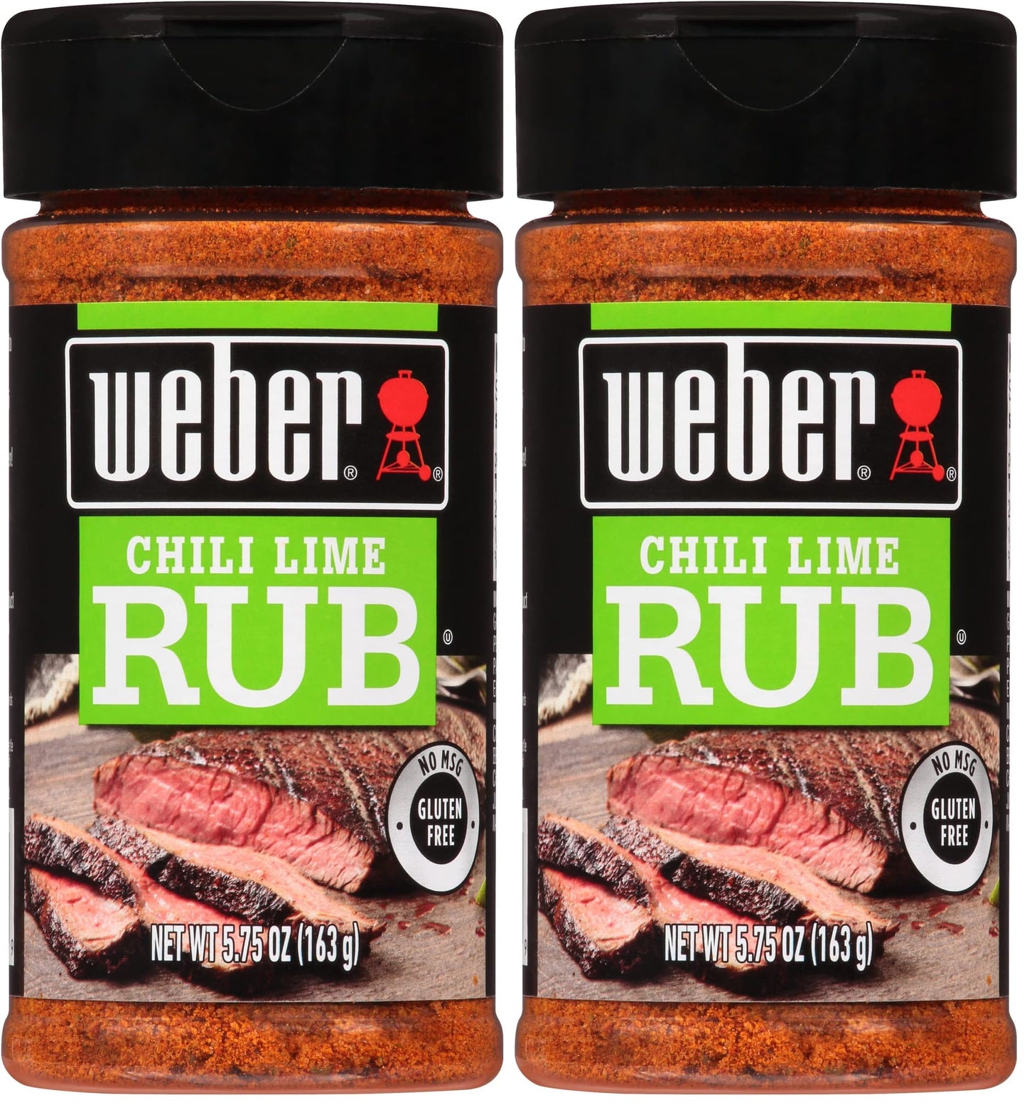 Weber Chili Lime Rub, 5.75 Ounce Shaker (Pack of 2)
