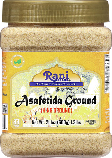 Rani Asafetida (Hing) Ground 21Oz (600G) 1.3Lbs Pet Jar ~ All Natural | Salt Free | Vegan | Non-Gmo | Kosher | Asafoetida Indian