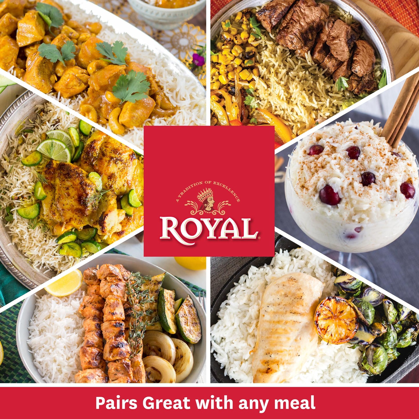 Royal - Authentic Basmati Brown Rice Whole Grain, Naturally Gluten Free And Vegan - 10 Pounds