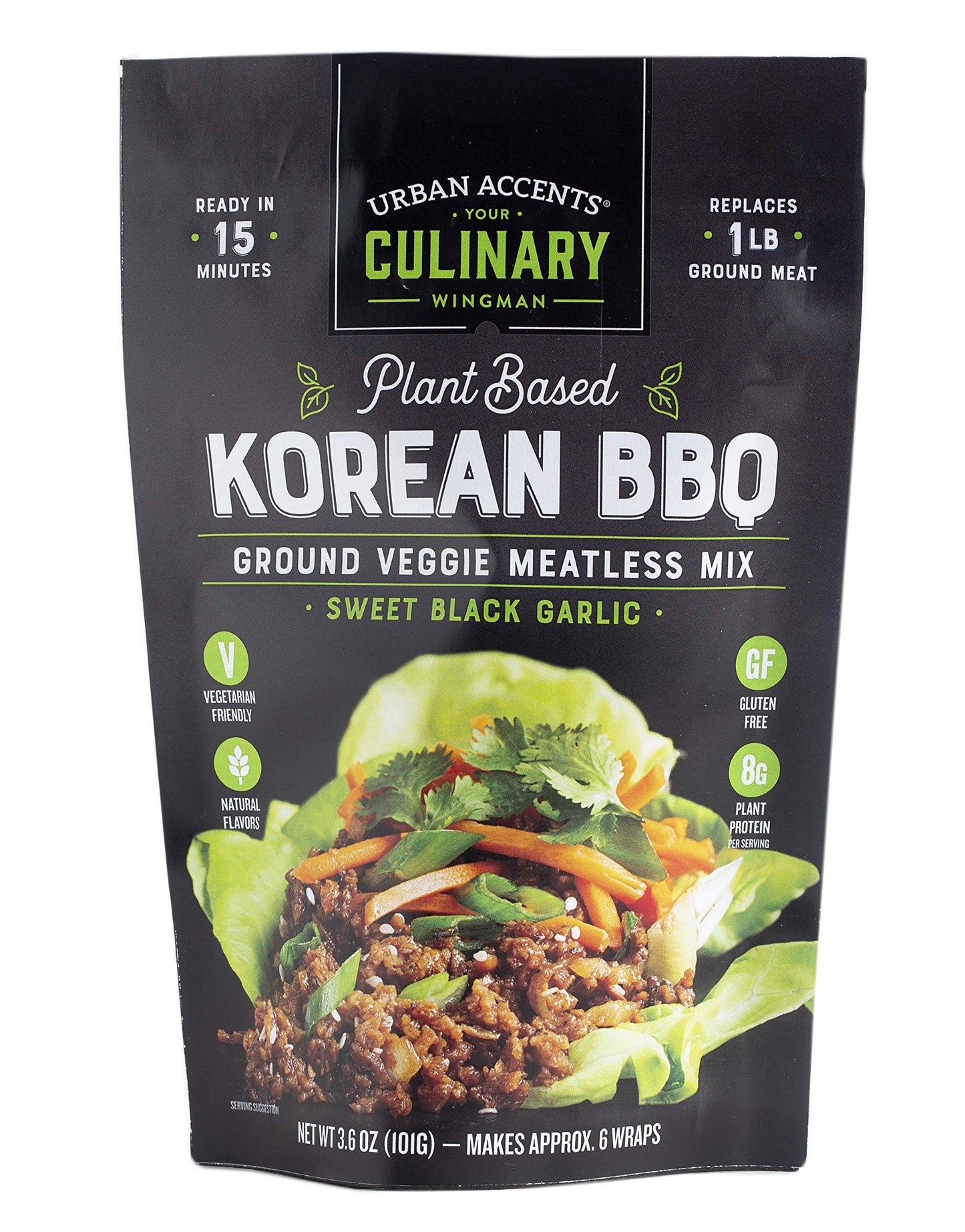 Urban Accents Plant Based Meatless Mixes - Gluten Free Plant Based Protein & Seasoning Blends - Vegetarian Korean BBQ Mix, Slopp