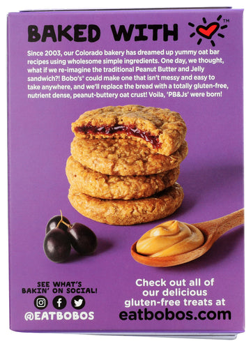 Bobo'S Oat Bars Grape Jam Pb&Js 4 Count, 8.4 Oz