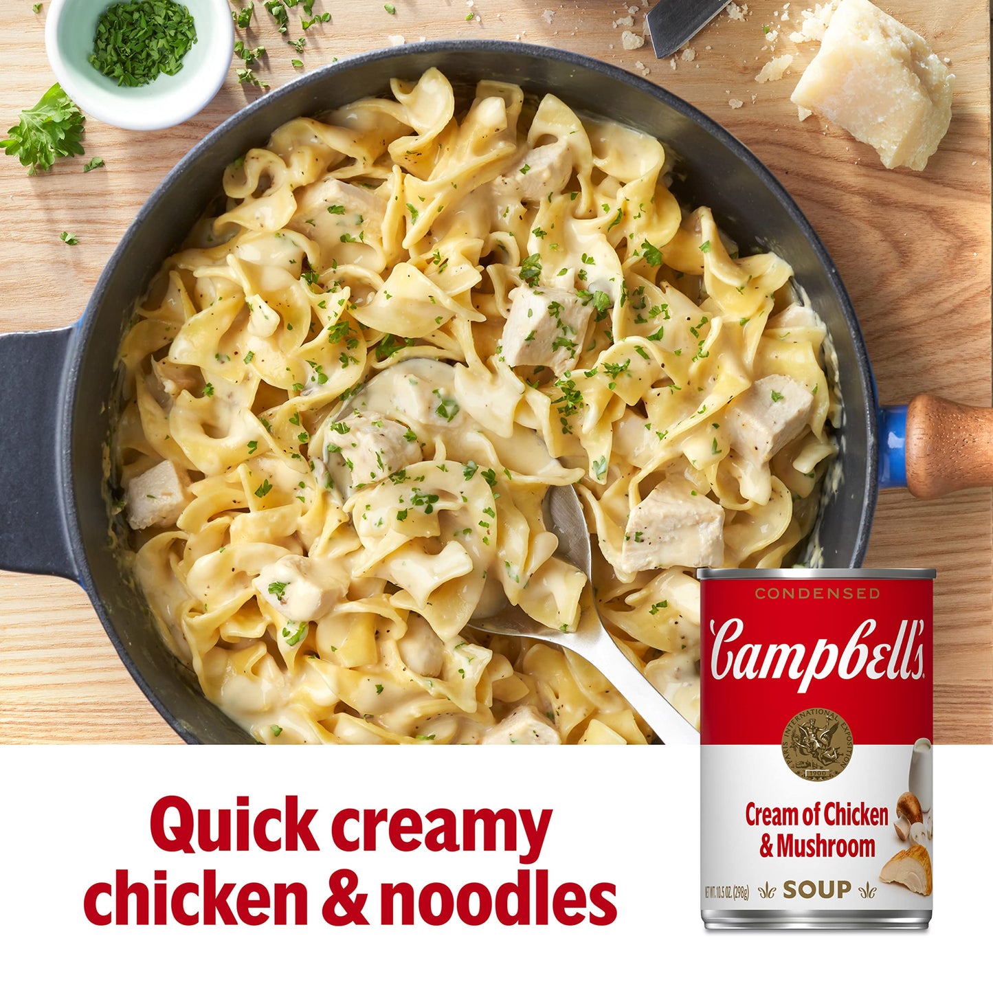 Campbell'S Condensed Cream Of Chicken And Mushroom Soup, 10.5 Oz Can (12 Pack)
