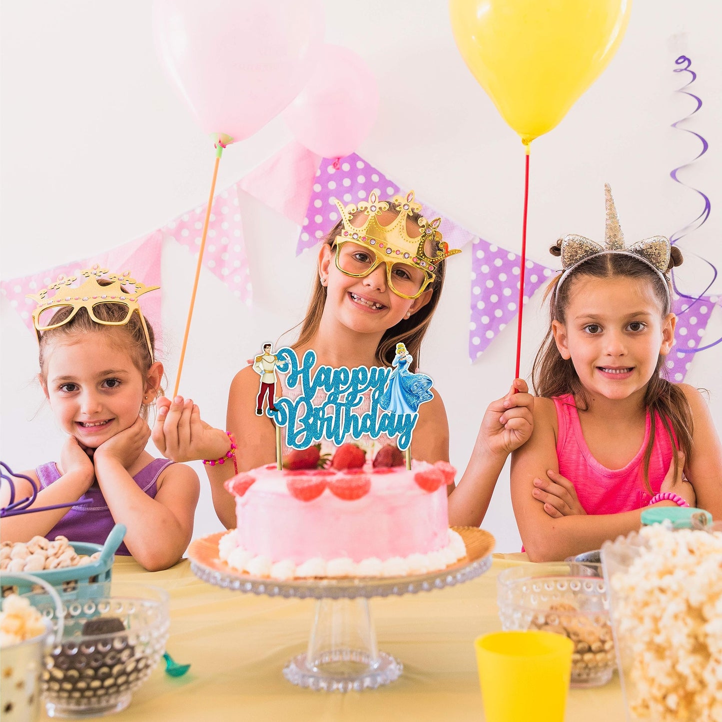 Cnderela Happy Birthday Cake Topper