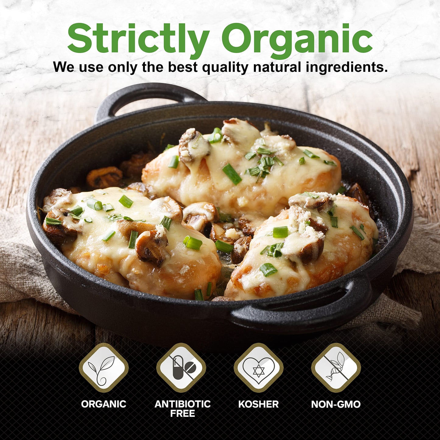 Healthier Comforts Organic Parmesan Cheese Powder, Kosher, Non-Gmo, Chemical Free, Gluten Free, Keto Friendly, From Cows Raised