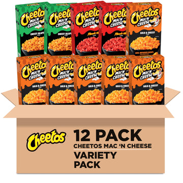Cheetos Mac 'N Cheese, 3 Flavor Variety Pack, (Pack Of 12)