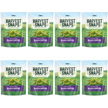 Harvest Snaps Veggie Chips (Black Pepper Snack Crisps) | Powered By Plant Protein, Gluten Free, Non-Gmo Baked Vegetable Crisps |
