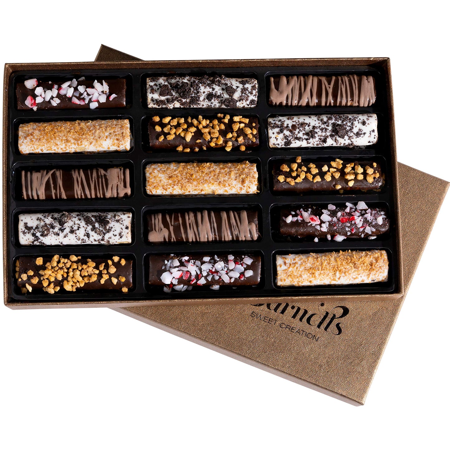 Chocolate Gift Baskets, 15 Crepes Cookie Chocolates Box, Covered Cookies Holiday Gifts, Prime Gourmet Candy Basket, Mens Food De