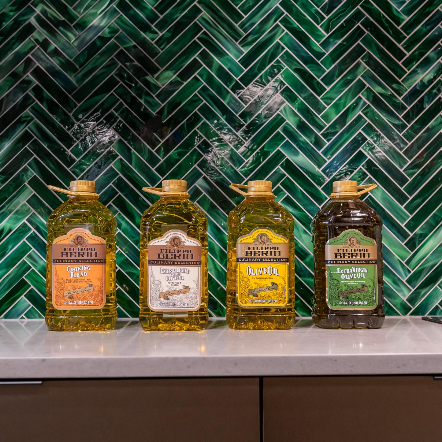 Filippo Berio Culinary Blend Oil - 15% EVOO, 85% Sunflower Oil, 1 Gallon - Ideal for High Heat Cooking
