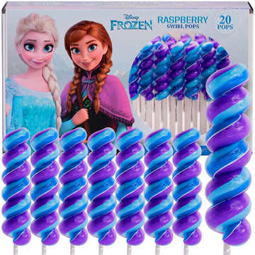 Disney Frozen Swirl Lollipops 20pk- Frozen Candy For Disney Frozen Party Favors & Frozen Party Decorations - Elsa And Anna Froze