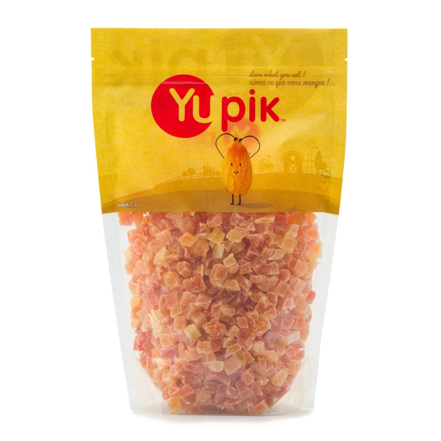 Yupik Dried Papaya, Diced, 2.2 lb, Pack of 6, Gluten-Free, Vegan, Kosher, Sweetened Tropical Dried Fruits, Cubed Papaya Pieces, 