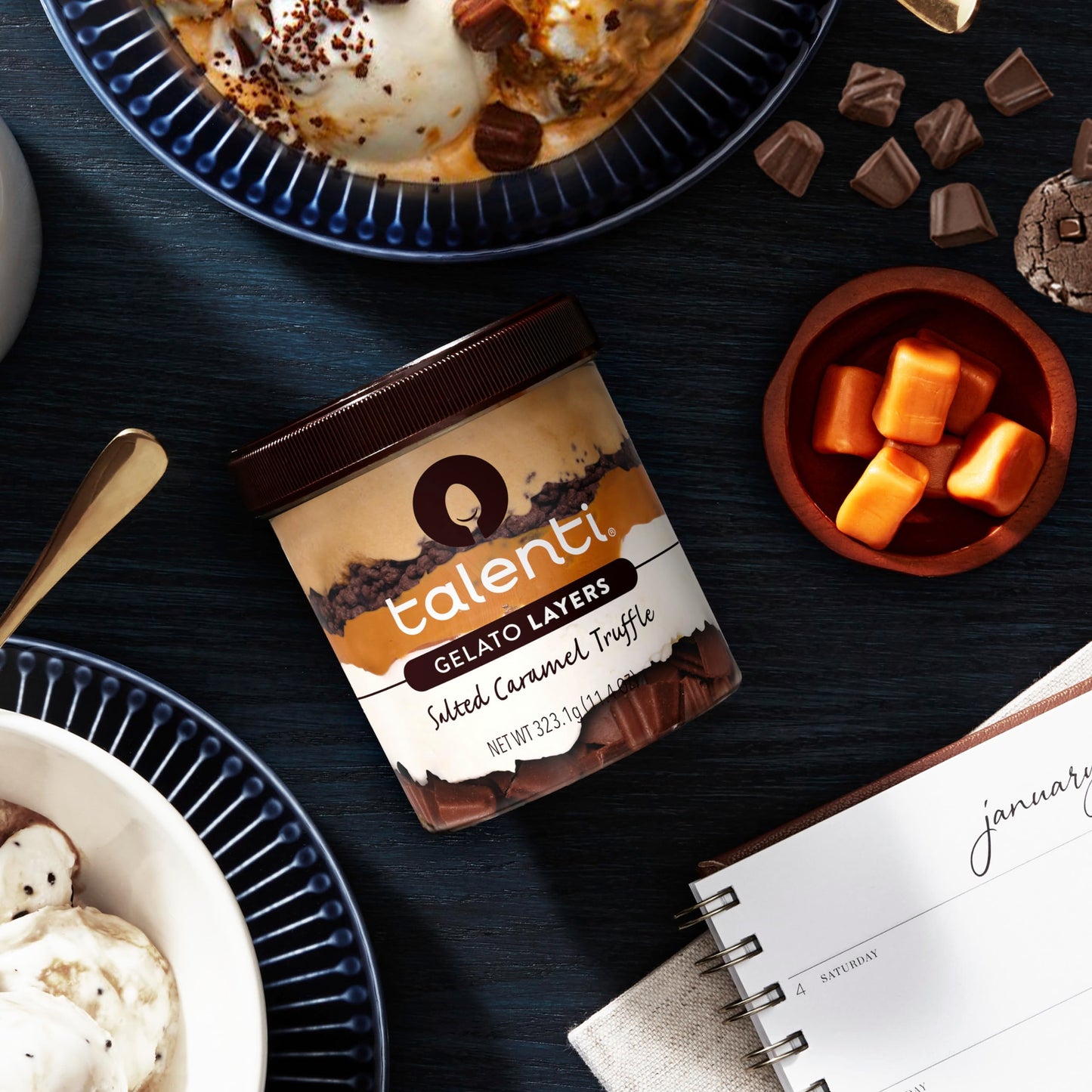 Talenti Gelato Layers For a Delicious Frozen Dessert Salted Caramel Truffle Made With Non-GMO Ingredients 323.1 g