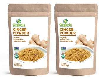 Organic Ginger Powder | 16 oz (Pack of 2) | USDA Organics and Non-GMO Verified Project Approved | Product of India | 100% Raw an