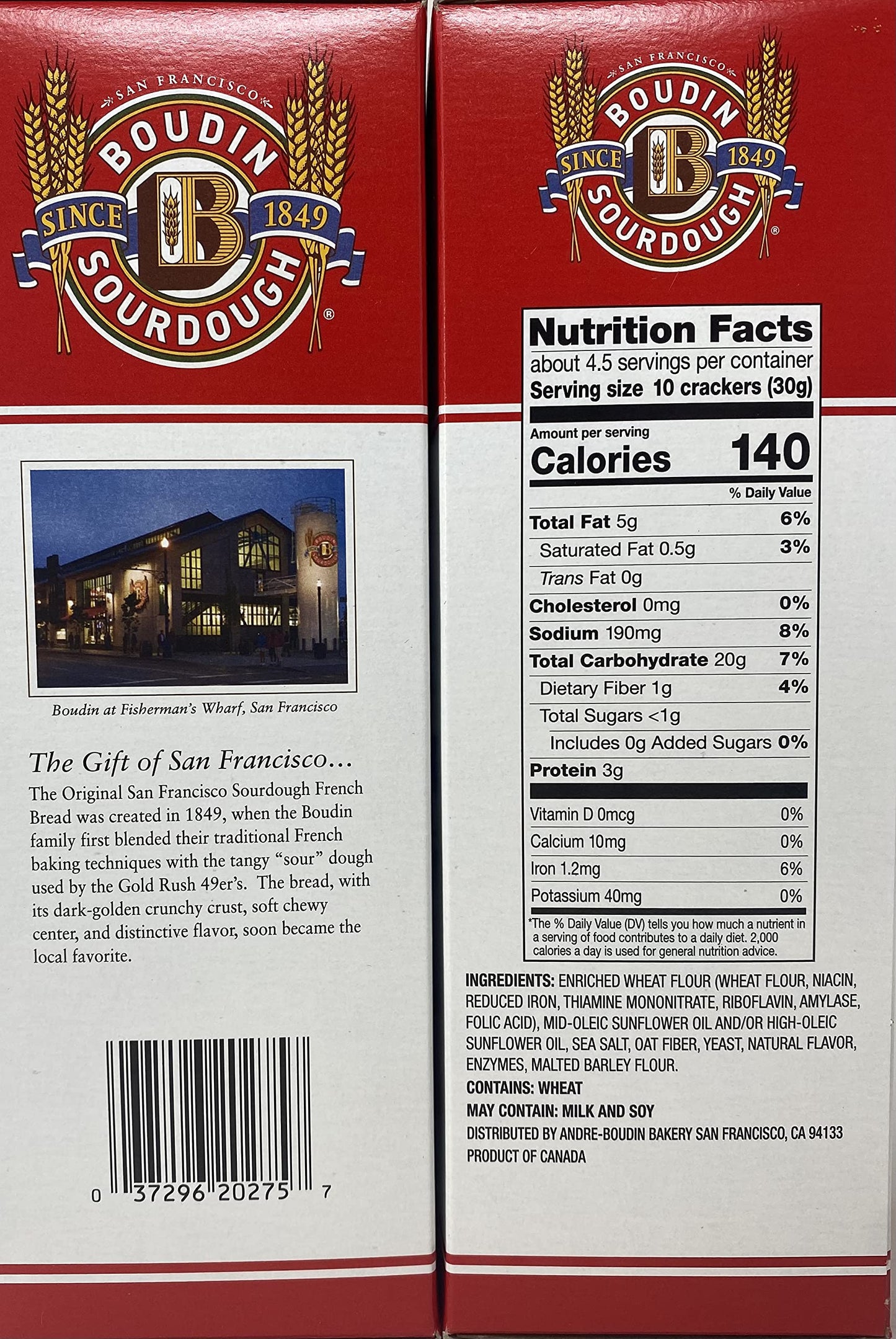 Sourdough Twice Baked Crackers With Sea Salt 2-5Oz Pack