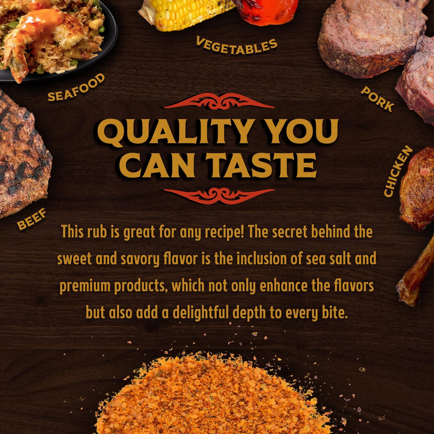 Big Poppa Smokers BBQ Rub – Sweet & Savory Pork Seasoning – Gluten-Free – 5lb Bulk Bag