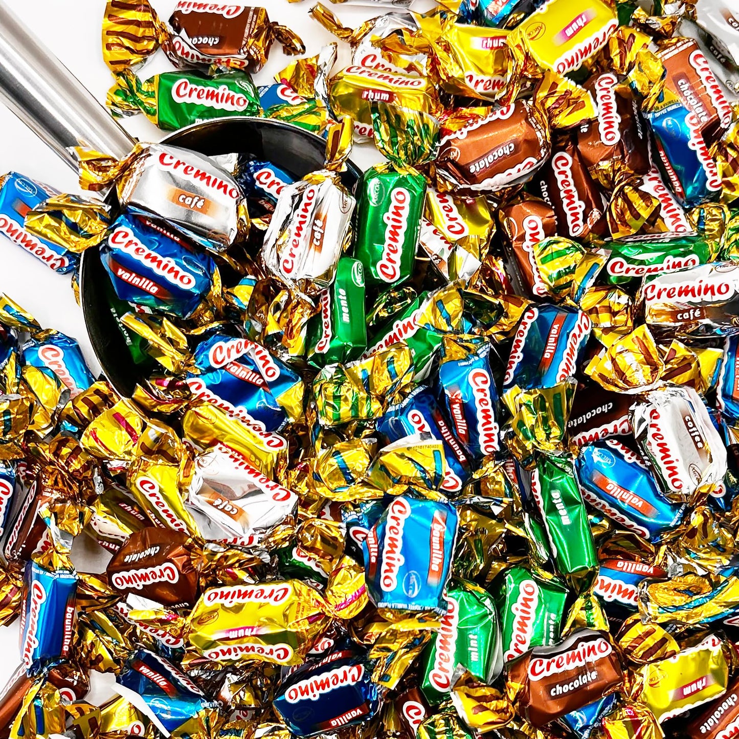 Fusion Sweets Assorted Toffee Candy - 1 Pound Bulk Chews, 75 Pieces, Five Flavors: Vanilla, Chocolate, Coffee, spirit-inspired flavor, Mint, 6.02 x 2