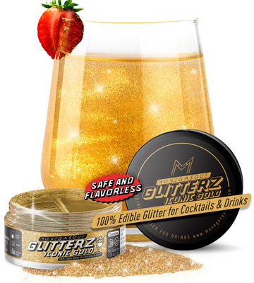 MONÉGASQUE Edible Glitter for Drinks & Cakes, 10g, Iconic Gold