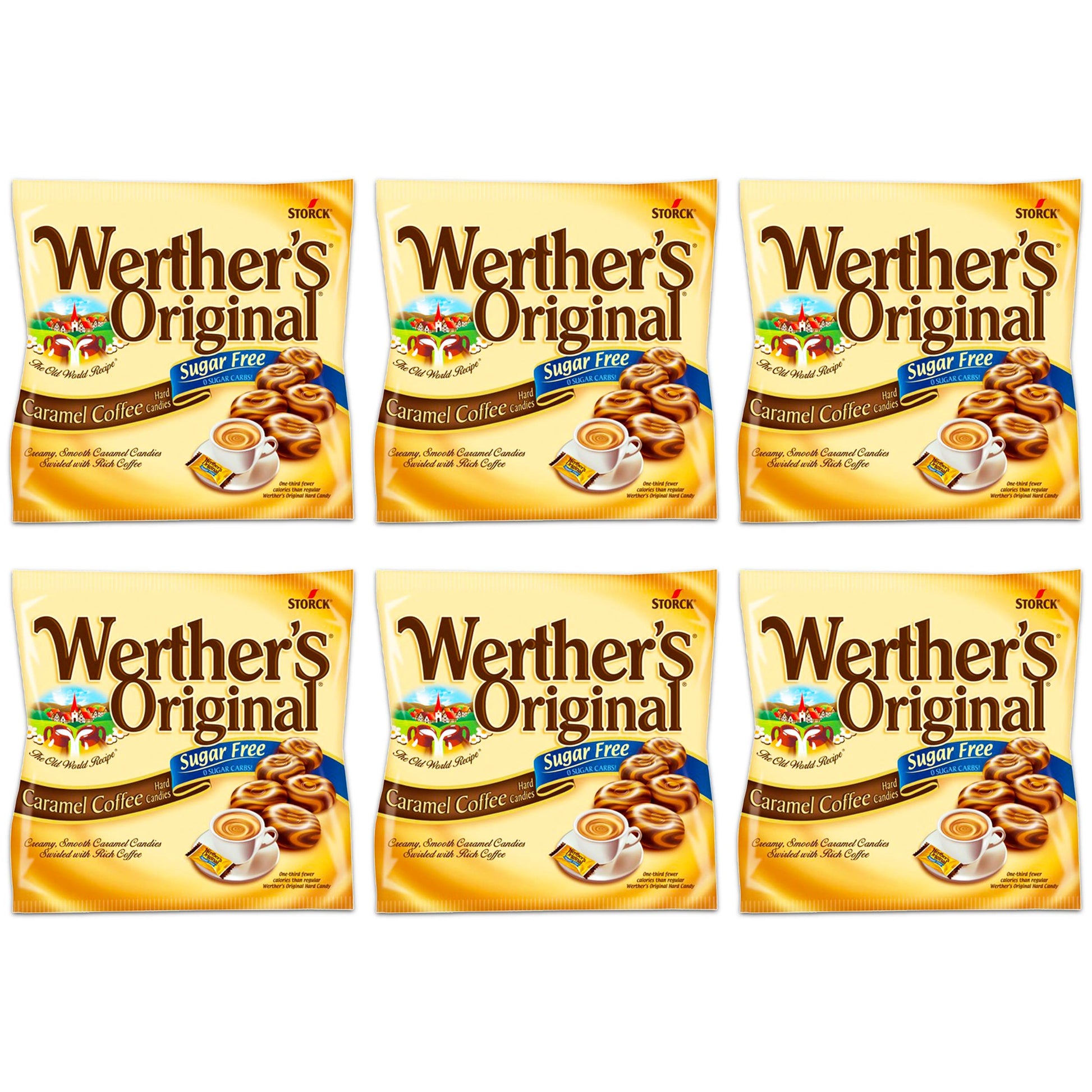 Werther'S Original Caramel Coffee Sugar Free Hard Candies, 1.46 Oz (Pack Of 6)