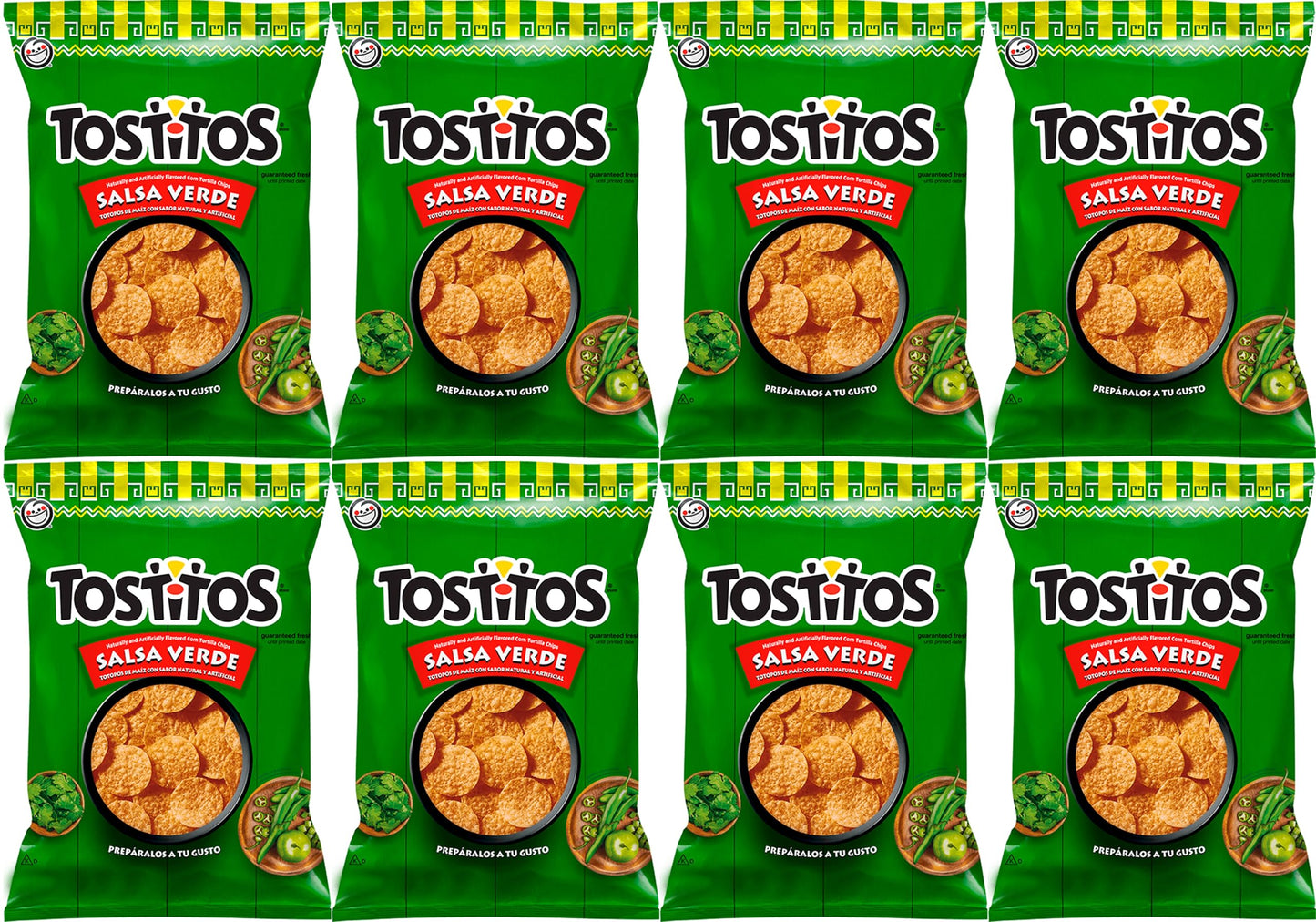 Tostitos Salsa Verde Value Pack Bundled by SUPERDEALS | 74.4 grams/2.625 Oz Bag | Salsa Verde | Pack of 8 with mystery gift. Ori