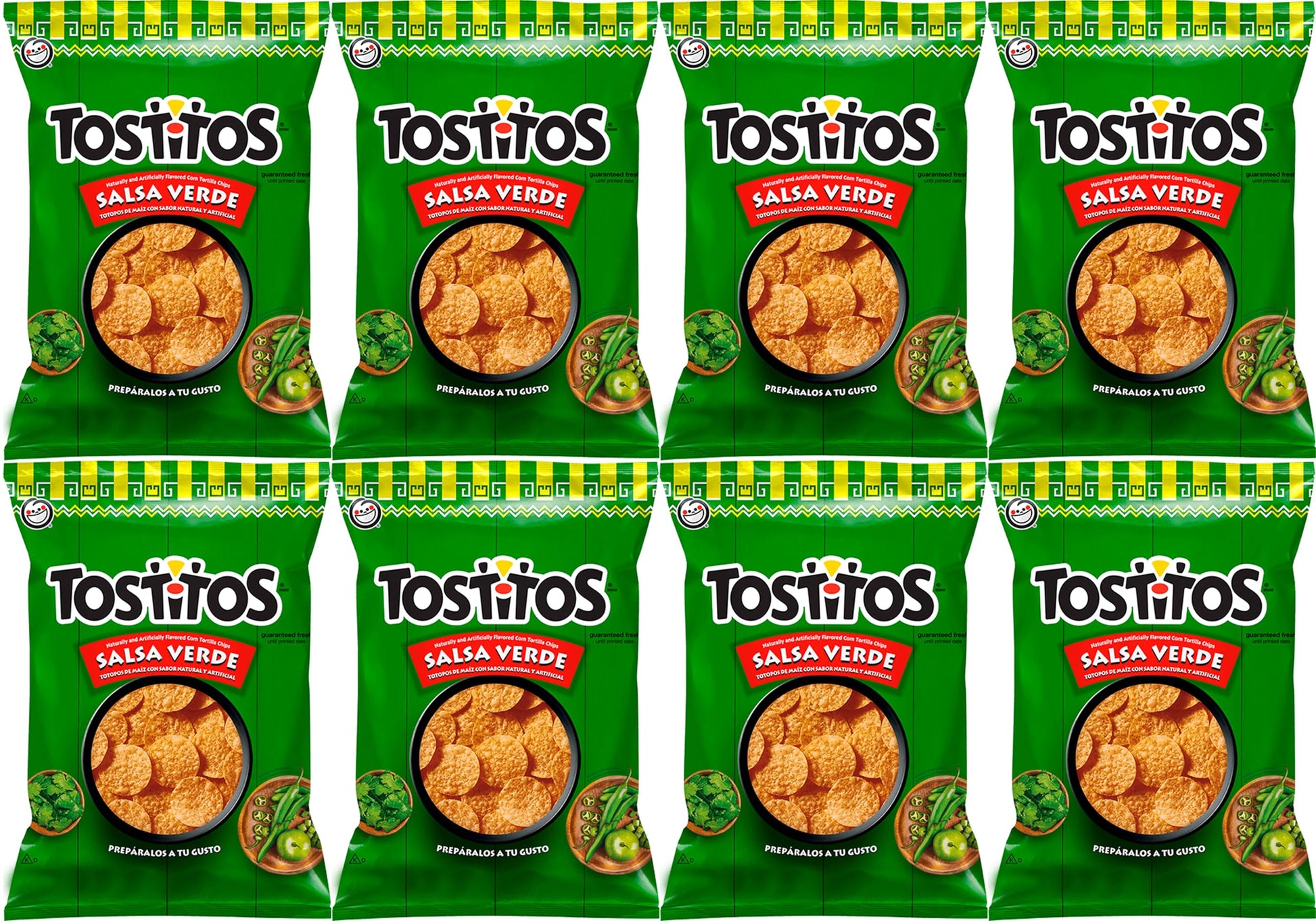 Tostitos Salsa Verde Value Pack Bundled by SUPERDEALS | 74.4 grams/2.625 Oz Bag | Salsa Verde | Pack of 8 with mystery gift. Ori