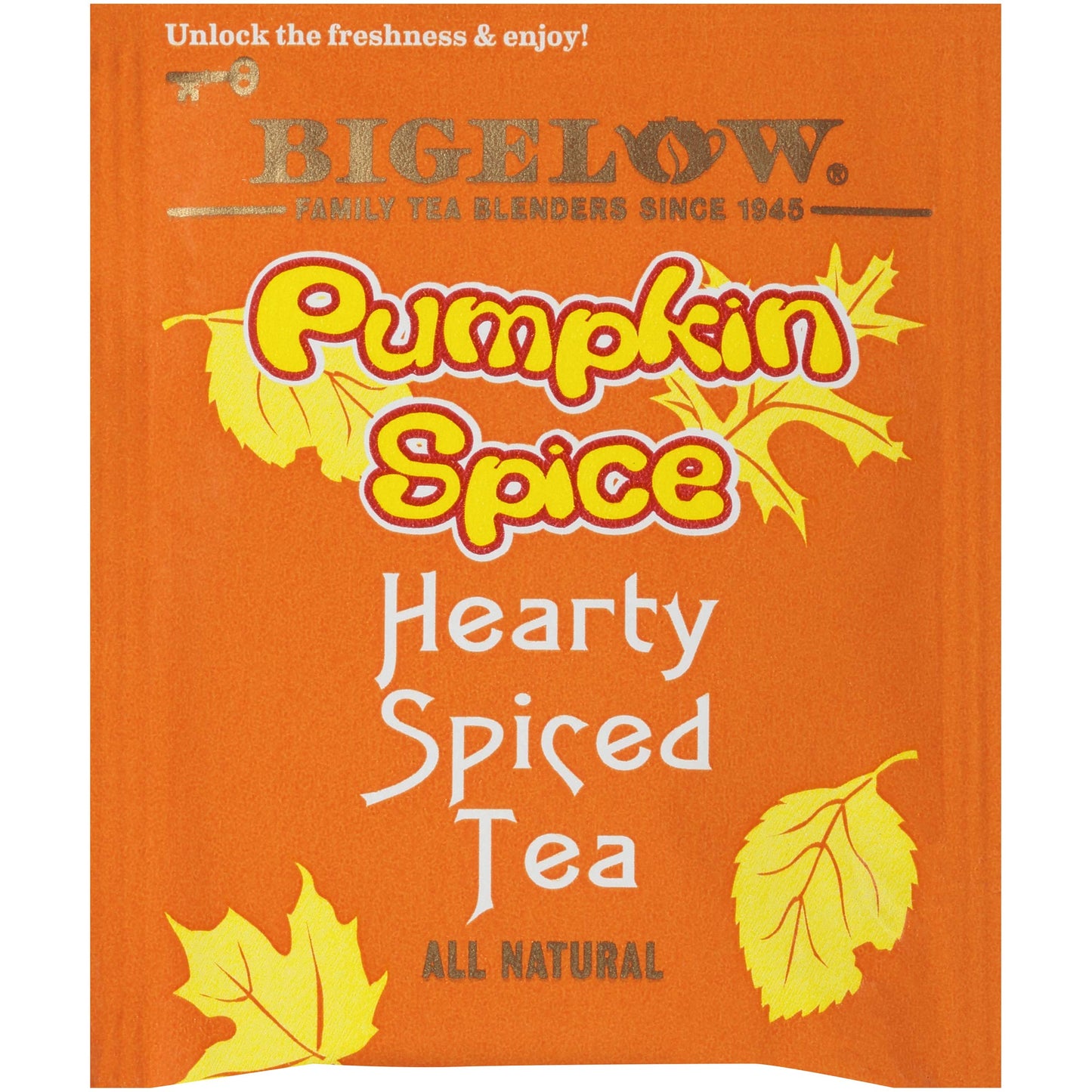 Bigelow Tea Pumpkin Spice Black Tea Bags, 18 Count Box (Pack Of 6), Caffeinated Black Tea, 108 Tea Bags Total