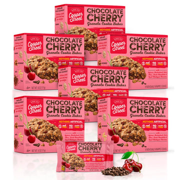 Cooper Street Granola Cookie Bake - Chocolate Cherry Chewy Granola Bars | Individually Wrapped Healthy Breakfast Bars | 6 oz | 6