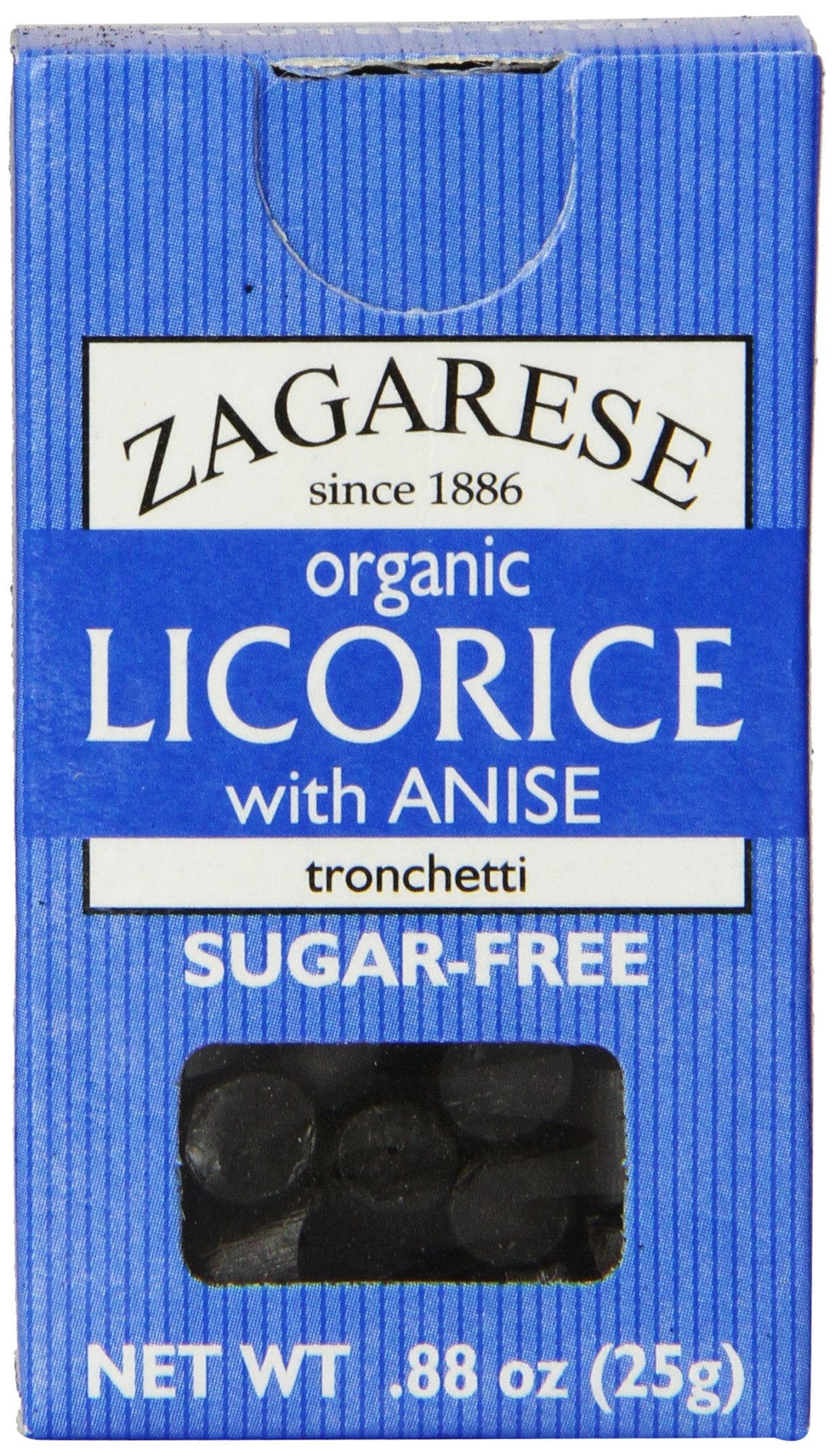 Zagarese 100% Organic Licorice With Flip Top Box Anise, 0.88 Ounce