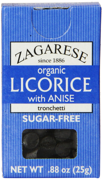 Zagarese 100% Organic Licorice With Flip Top Box Anise, 0.88 Ounce