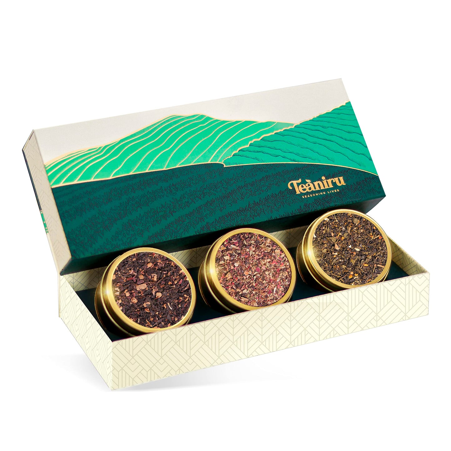 Teaniru, Novelty Tea Collection - Loose Leaf Tea Gift Set (3 Flavors, Up To 50 Servings) | Premium Loose Tea Collection - Apple