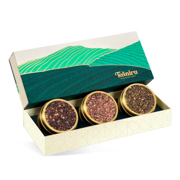 Teaniru, Novelty Tea Collection - Loose Leaf Tea Gift Set (3 Flavors, Up To 50 Servings) | Premium Loose Tea Collection - Apple
